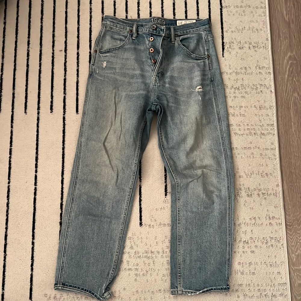 Gap Back Tab Wide Straight Denim